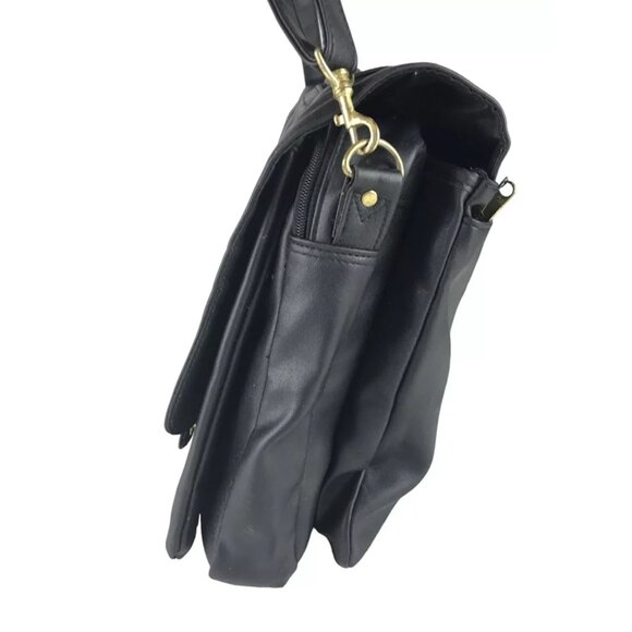 Original Carriage Collection Unisex Adults Black Shoulder Strap Messenger Bag - Picture 2 of 9